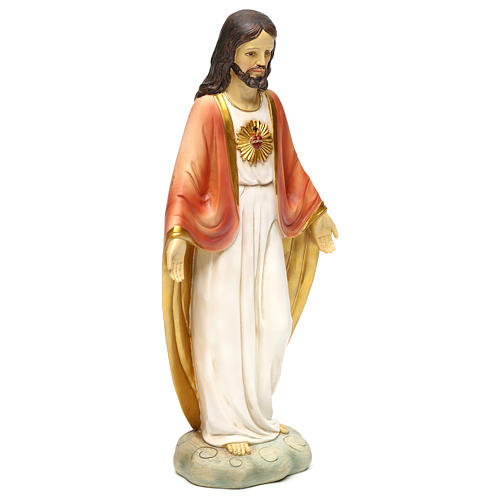 Sacro Cuore di Gesù resina h 30 cm  4
