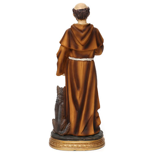 Figura z żywicy Święty Franciszek z wilkiem 40 cm 5