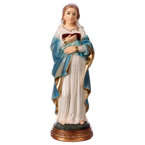 Estatua María embarazada 20 cm de resina 1