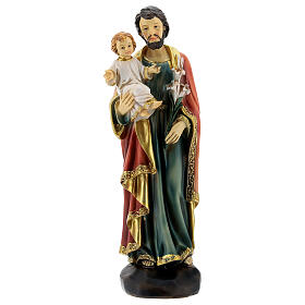 Heiliger Josef mit Kind 20cm aus Harz