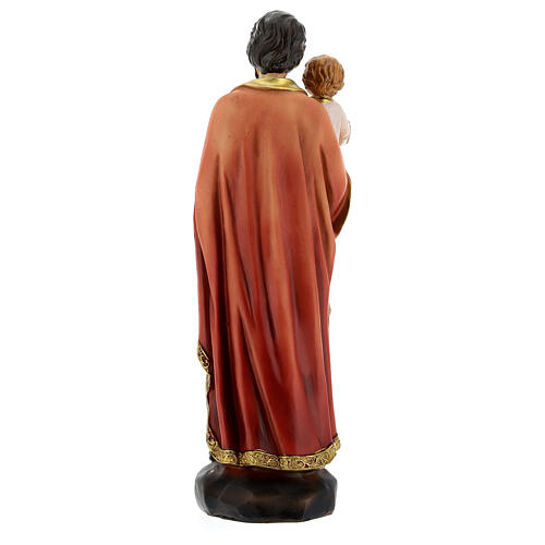 Estatua de resina San José y Niño 20 cm 5