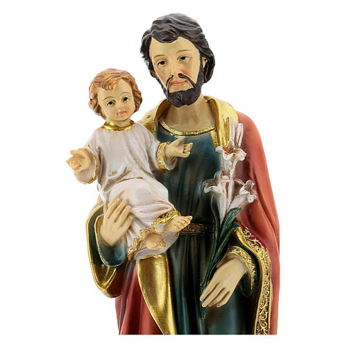 Resin Saint Joseph and Child Jesus Statue, 20 cm 2