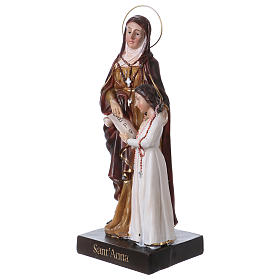 St. Anne with Mary statue in resin 20 cm