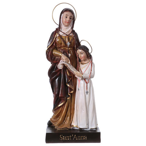 St. Anne with Mary statue in resin 20 cm 1