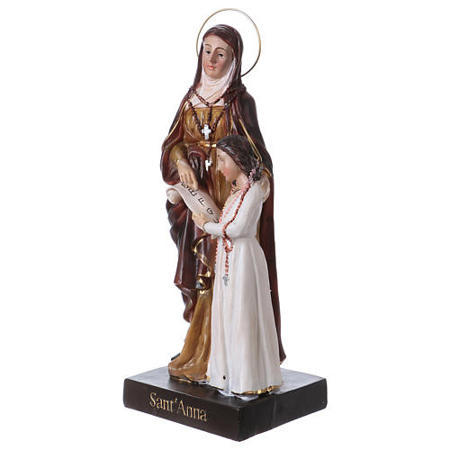 St. Anne with Mary statue in resin 20 cm 2