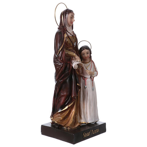 St. Anne with Mary statue in resin 20 cm 3