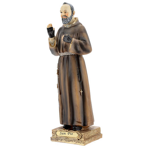 Padre Pio 22 cm imagem em resina 2