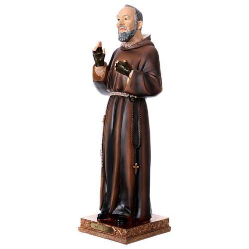 Imagem em resina Padre Pio 43 cm 3