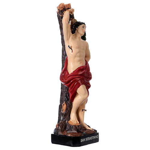 Statua San Sebastiano 30 cm resina 4
