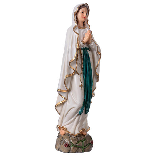 Our Lady of Lourdes statue in resin 30 cm 4