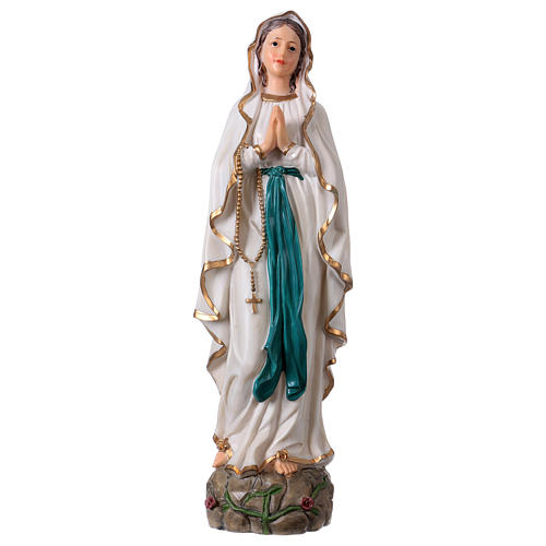 Virgen de Lourdes 30 cm estatua resina 1