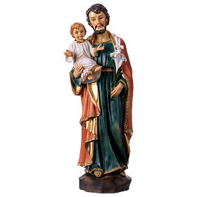 St. Joseph with Infant Jesus statue in resin 30 cm