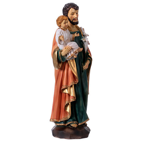 St. Joseph with Infant Jesus statue in resin 30 cm 4