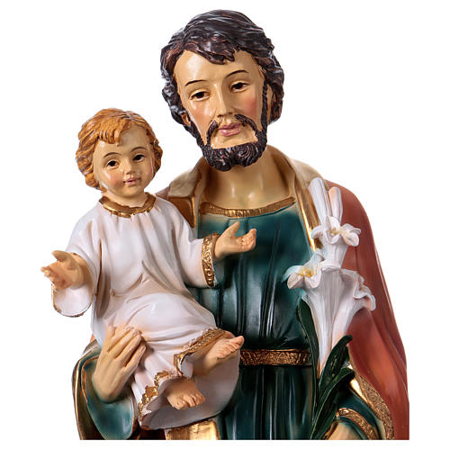 St. Joseph and Child, 30 cm Statue in resin 2