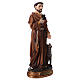 St. Francis with wolf statue in resin 20 cm s3