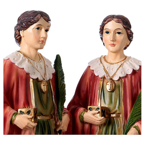 Saints Côme et Damien 30 cm statue résine 2