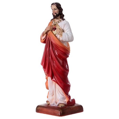 Sacred Heart statue in resin 30 cm 3