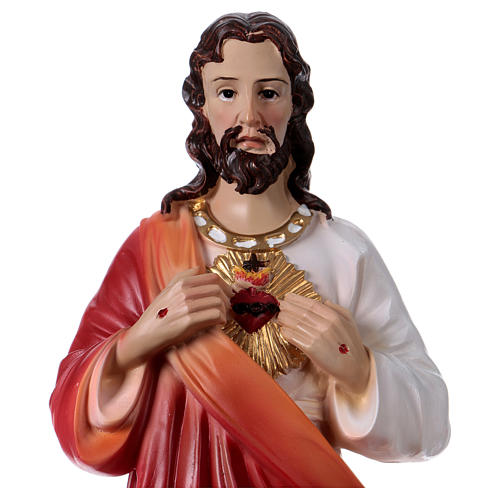 Sagrado Corazón de Jesús 30 cm resina 2