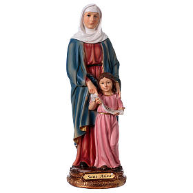 St. Anne with little Mary statue in resin 30 cm