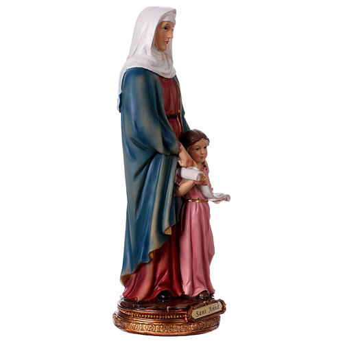 St. Anne with little Mary statue in resin 30 cm 4