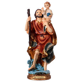 St. Christopher statue in resin 30 cm