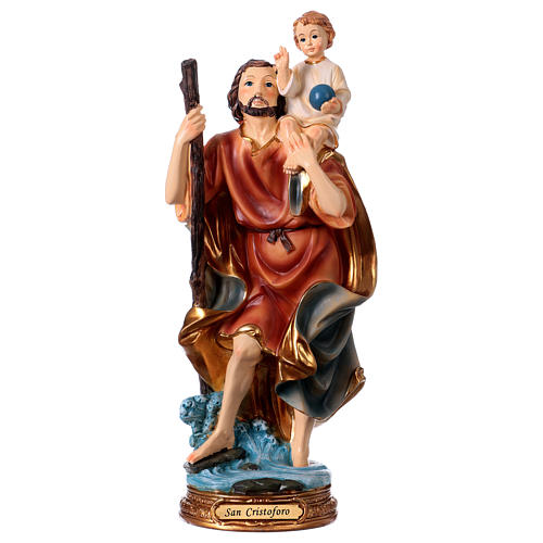 St. Christopher statue in resin 30 cm 1