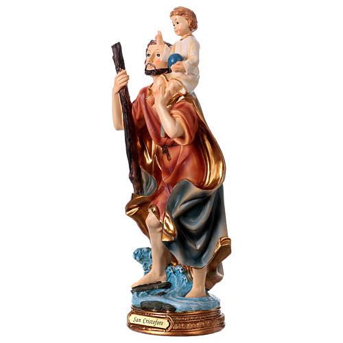 St. Christopher statue in resin 30 cm 3
