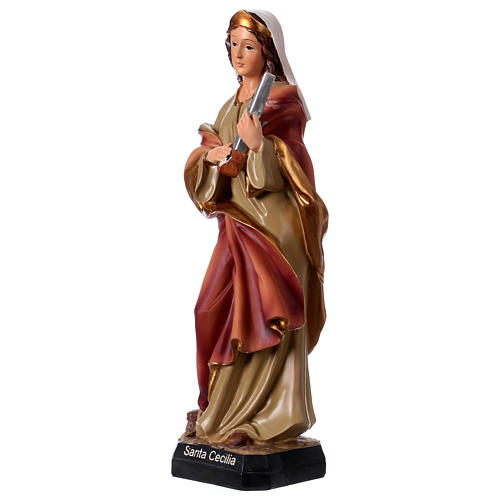 St. Cecilia statue in resin 30 cm 3