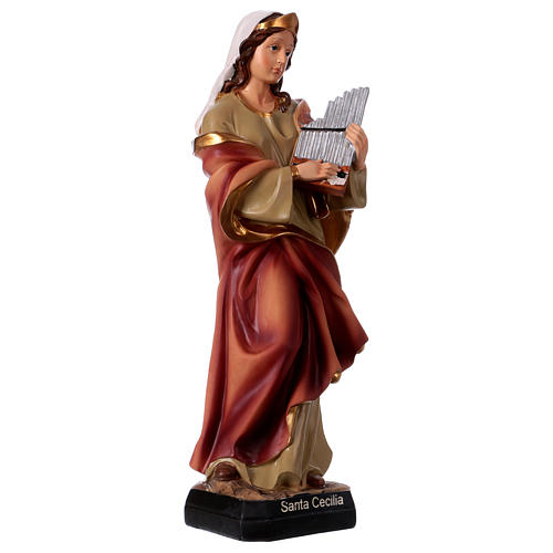 St. Cecilia statue in resin 30 cm 4