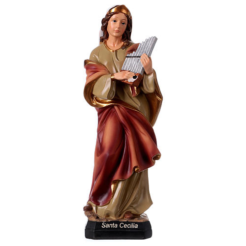 Sainte Cécile 30 cm statue en résine 1