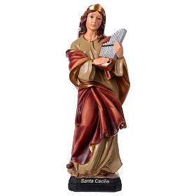 St. Cecilia statue in resin 40 cm