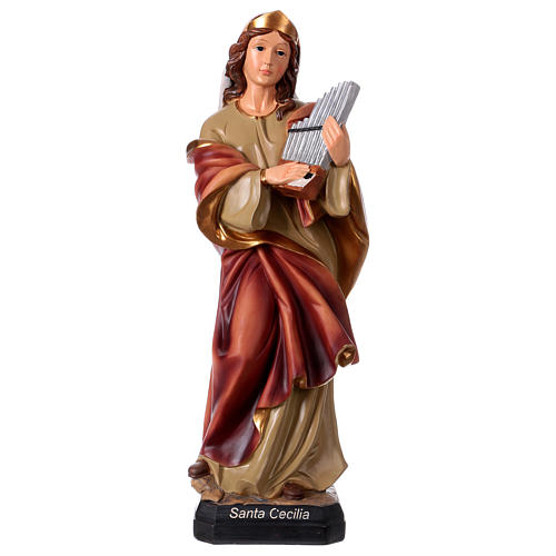 St. Cecilia statue in resin 40 cm 1