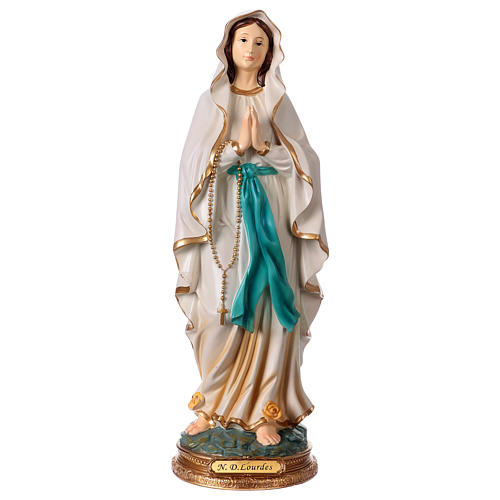 Resin Statue of Our Lady of Lourdes 40 cm 1