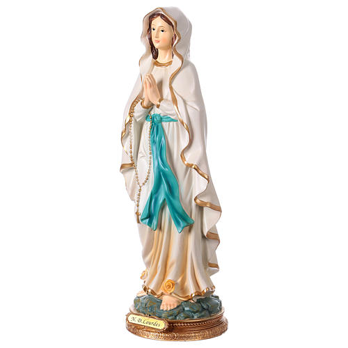 Resin Statue of Our Lady of Lourdes 40 cm 3