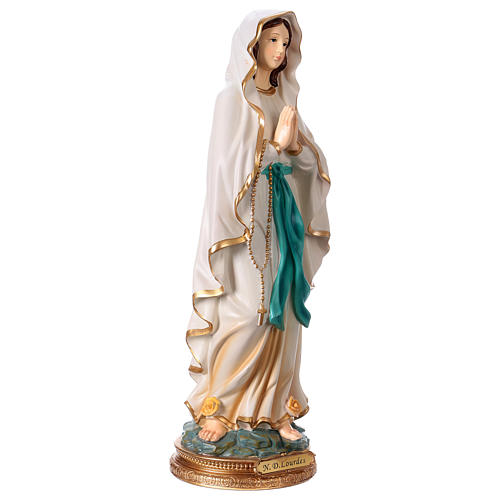Resin Statue of Our Lady of Lourdes 40 cm 4