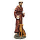 Saint Francis with wolf, 50 cm in resin s4