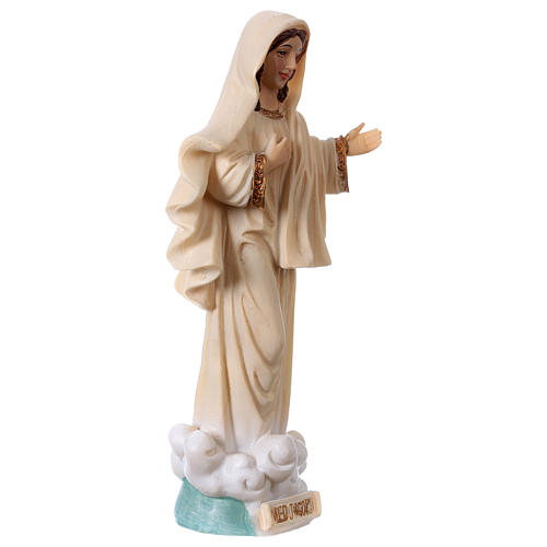 Our Lady of Medjugorje statue in resin 13 cm 3