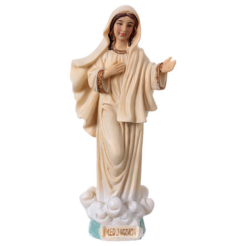 Madonna Medjugorje 13 cm statua in resina 1