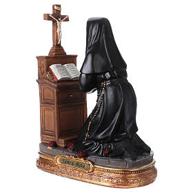 St. Rita kneeling statue in resin 17 cm