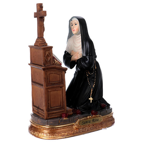 St. Rita kneeling statue in resin 17 cm 5