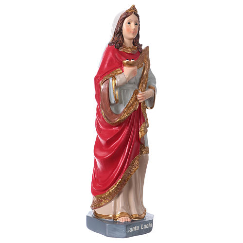 St. Lucy statue in resin 20 cm 3
