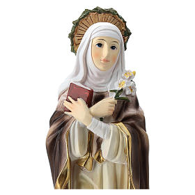 Estatua de Santa Caterina de Siena resina 20 cm