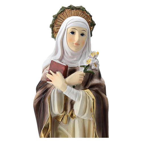 Estatua de Santa Caterina de Siena resina 20 cm 2