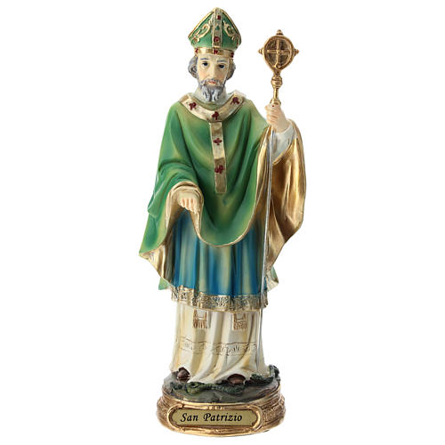 Statue Saint Patrick résine 20 cm 1