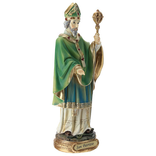 Statua San Patrizio resina 20 cm  4