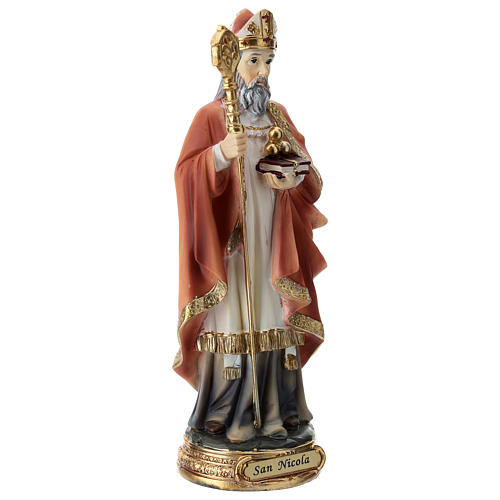 Statue résine Saint Nicolas 20 cm 4