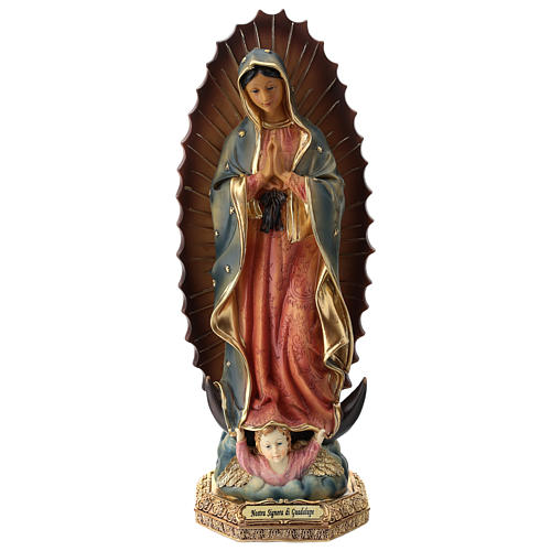 Nuestra Señora de Guadalupe estatua resina 30 cm 1