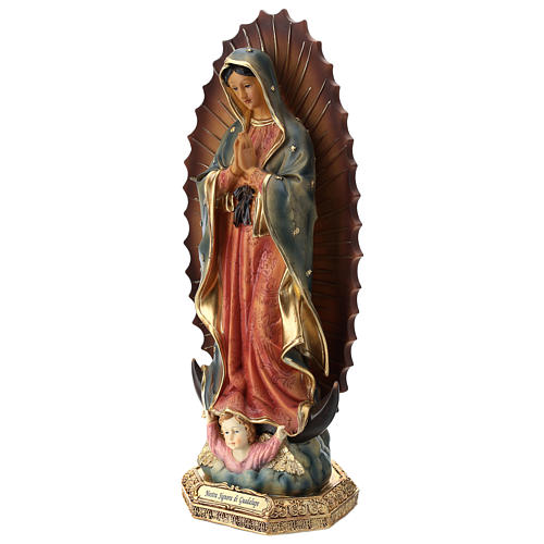 Nuestra Señora de Guadalupe estatua resina 30 cm 3