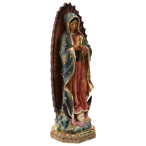 Nuestra Señora de Guadalupe estatua resina 30 cm 4