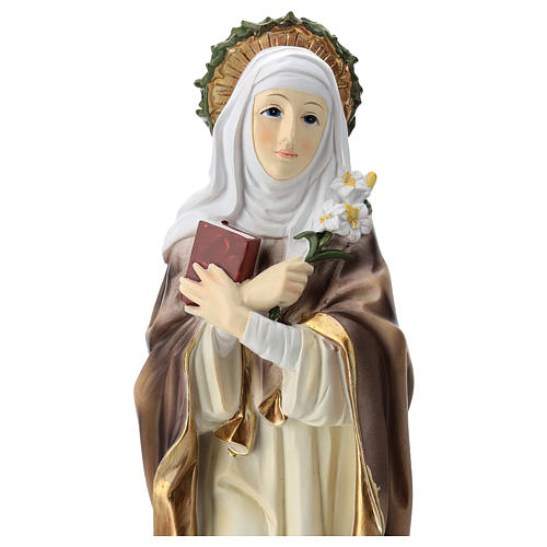 Heilige Katharina aus Siena 30cm bemalten Harz 2